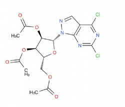 (2R,3R,4R,5R)-2-(acetoxymethyl)-5-(4,6-dichloro-1H-pyrazolo[3,4-d]pyrimidin-1-yl)tetrahydrofuran-3,4-diyl diacetate