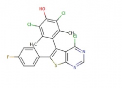 2,6-dichloro-4-(4-chloro-6-(4-fluorophenyl)thieno[2,3-d]pyrimidin-5-yl)-3,5-dimethylphenol