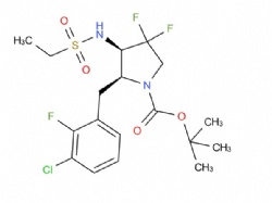 tert-butyl (2S,3R)-2-(3-chloro-2-fluorobenzyl)-3-(ethylsulfonamido)-4,4-difluoropyrrolidine-1-carboxylate