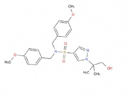 1-(1-hydroxy-2-methylpropan-2-yl)-N,N-bis(4-methoxybenzyl)-1H-pyrazole-4-sulfonamide