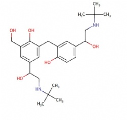 4-(2-(tert-butylamino)-1-hydroxyethyl)-2-(5-(2-(tert-butylamino)-1-hydroxyethyl)-2-hydroxybenzyl)-6-(hydroxymethyl)phenol