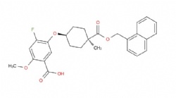 4-fluoro-2-methoxy-5-(((1s,4s)-4-methyl-4-((naphthalen-1-ylmethoxy)carbonyl)cyclohexyl)oxy)benzoic acid