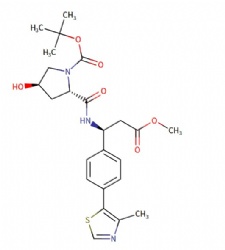 tert-butyl (2S,4R)-4-hydroxy-2-(((S)-3-methoxy-1-(4-(4-methylthiazol-5-yl)phenyl)-3-oxopropyl)carbamoyl)pyrrolidine-1-carboxylate