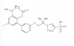 2-(4-fluoro-2-isopropyl-6-(2-(2-methyl-2-(4-sulfamoyl-1H-pyrazol-1-yl)propoxy)pyridin-4-yl)phenyl)acetic acid