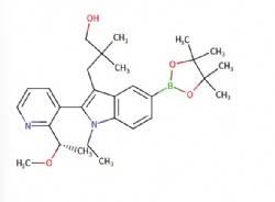 (S)-3-(1-ethyl-2-(2-(1-methoxyethyl)pyridin-3-yl)-5-(4,4,5,5-tetramethyl-1,3,2-dioxaborolan-2-yl)-1H-indol-3-yl)-2,2-dimethylpropan-1-ol