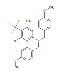 6-bromo-N,N-bis[(4-methoxyphenyl)methyl]-4-methyl-5-(trifluoromethyl)pyridin-2-amine