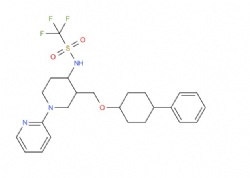1,1,1-trifluoro-N-(3-(((4-phenylcyclohexyl)oxy)methyl)-1-(pyridin-2-yl)piperidin-4-yl)methanesulfonamide