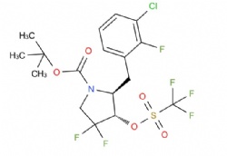 tert-butyl trans-2-[(3-chloro-2-fluorophenyl)methyl]-4,4-difluoro-3-[(trifluoromethanesulfonyl)oxy]pyrrolidine-1-carboxylate