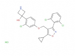 3-(2-chloro-4-((5-cyclopropyl-3-(2,6-dichlorophenyl)isoxazol-4-yl)methoxy)phenyl)azetidin-3-ol hydrochloride
