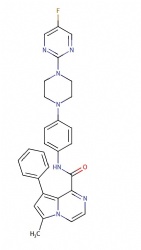 N-(4-(4-(5-fluoropyrimidin-2-yl)piperazin-1-yl)phenyl)-6-methyl-8-phenylpyrrolo[1,2-a]pyrazine-1-carboxamide