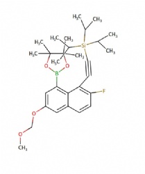((2-fluoro-6-(methoxymethoxy)-8-(4,4,5,5-tetramethyl-1,3,2-dioxaborolan-2-yl)naphthalen-1-yl)ethynyl)triisopropylsilane