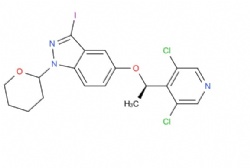 5-[(1R)-1-(3,5-dichloropyridin-4-yl)ethoxy]-3-iodo-1-(oxan-2-yl)-1H-indazole