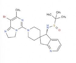 (R)-N-((S)-1'-(8-bromo-7-methyl-2,3-dihydroimidazo[1,2-c]pyrimidin-5-yl)-5,7-dihydrospiro[cyclopenta[b]pyridine-6,4'-piperidin]-5-yl)-2-methylpropane-2-sulfinamide