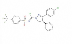 (4S)-3-(4-chlorophenyl)-4-phenyl-N-[4-(trifluoromethyl)benzenesulfonyl]-4,5-dihydro-1H-pyrazole-1-carbonimidoyl chloride