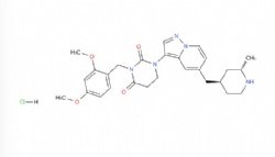 3-(2,4-dimethoxybenzyl)-1-(5-(((2S,4R)-2-methylpiperidin-4-yl)methyl)pyrazolo[1,5-a]pyridin-3-yl)dihydropyrimidine-2,4(1H,3H)-dione hydrochloride