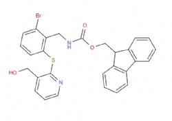 (9H-fluoren-9-yl)methyl (2-bromo-6-((3-(hydroxymethyl)pyridin-2-yl)thio)benzyl)carbamate