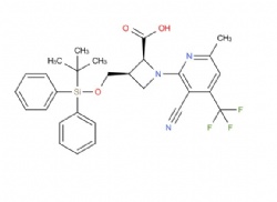 (2S,3R)-3-(((tert-butyldiphenylsilyl)oxy)methyl)-1-(3-cyano-6-methyl-4-(trifluoromethyl)pyridin-2-yl)azetidine-2-carboxylic acid