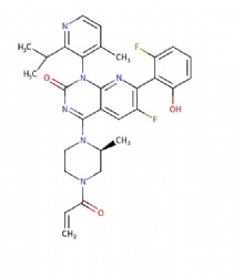 4-((S)-4-acryloyl-2-methylpiperazin-1-yl)-6-fluoro-7-(2-fluoro-6-hydroxyphenyl)-1-(2-isopropyl-4-methylpyridin-3-yl)pyrido[2,3-d]pyrimidin-2(1H)-one