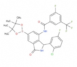 N-(3-(2-chloro-5-fluorophenyl)-1-oxo-6-(4,4,5,5-tetramethyl-1,3,2-dioxaborolan-2-yl)isoindolin-4-yl)-3-fluoro-5-(trifluoromethyl)benzamide
