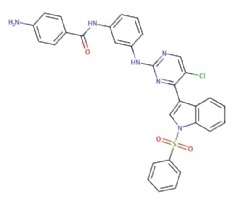 4-amino-N-(3-((5-chloro-4-(1-(phenylsulfonyl)-1H-indol-3-yl)pyrimidin-2-yl)amino)phenyl)benzamide