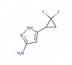 5-(2,2-difluorocyclopropyl)-1H-pyrazol-3-amine