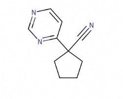 1-(pyrimidin-4-yl)cyclopentane-1-carbonitrile