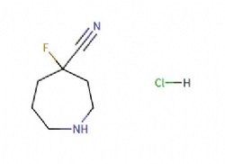 4-fluoroazepane-4-carbonitrile hydrochloride
