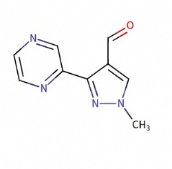 1-methyl-3-(pyrazin-2-yl)-1H-pyrazole-4-carbaldehyde
