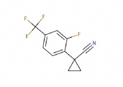 1-(2-fluoro-4-(trifluoromethyl)phenyl)cyclopropane-1-carbonitrile