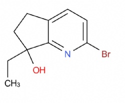 2-bromo-7-ethyl-5,6-dihydrocyclopenta[b]pyridin-7-ol