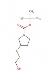 tert-butyl 3-((2-hydroxyethyl)thio)pyrrolidine-1-carboxylate