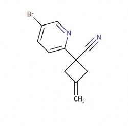 1-(5-bromopyridin-2-yl)-3-methylenecyclobutane-1-carbonitrile