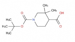 1-(tert-butoxycarbonyl)-3,3-dimethylpiperidine-4-carboxylic acid