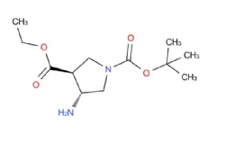 1-(tert-butyl) 3-ethyl trans-4-aminopyrrolidine-1,3-dicarboxylate