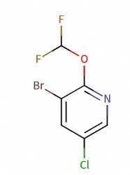 3-bromo-5-chloro-2-(difluoromethoxy)pyridine