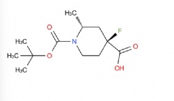 rel-(2R,4S)-1-tert-butoxycarbonyl-4-fluoro-2-methyl-piperidine-4-carboxylic acid