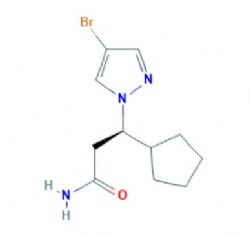 (3R)-3-(4-bromopyrazol-1-yl)-3-cyclopentylpropanamide