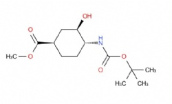methyl (1R,3R,4R)-4-((tert-butoxycarbonyl)amino)-3-hydroxycyclohexane-1-carboxylate