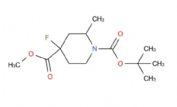 1-(tert-butyl) 4-methyl 4-fluoro-2-methylpiperidine-1,4-dicarboxylate