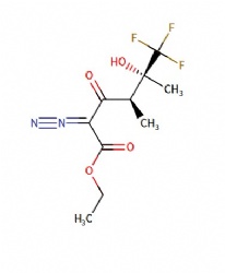 ethyl rac-(4R,5R)-2-diazo-6,6,6-trifluoro-5-hydroxy-4,5-dimethyl-3-oxohexanoate