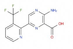 3-amino-6-(3-(trifluoromethyl)pyridin-2-yl)pyrazine-2-carboxylic acid
