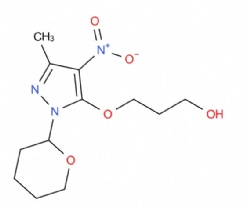3-((3-methyl-4-nitro-1-(tetrahydro-2H-pyran-2-yl)-1H-pyrazol-5-yl)oxy)propan-1-ol