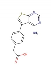2-(4-(4-aminothieno[2,3-d]pyrimidin-5-yl)phenyl)acetic acid