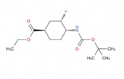 ethyl (1R,3S,4R)-4-(tert-butoxycarbonylamino)-3-fluoro-cyclohexanecarboxylate