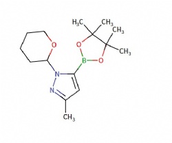 3-methyl-1-(tetrahydro-2H-pyran-2-yl)-5-(4,4,5,5-tetramethyl-1,3,2-dioxaborolan-2-yl)-1H-pyrazole