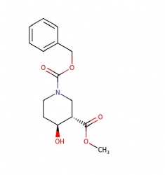 1-benzyl 3-methyl (3S,4S)-4-hydroxypiperidine-1,3-dicarboxylate