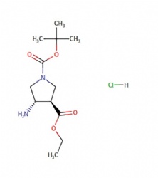 1-(tert-butyl) 3-ethyl (3R,4S)-4-aminopyrrolidine-1,3-dicarboxylate hydrochloride