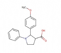2-(4-methoxyphenyl)-1-phenylpyrrolidine-3-carboxylic acid