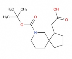 2-(7-(tert-butoxycarbonyl)-7-azaspiro[4.5]decan-1-yl)acetic acid
