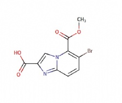 6-bromo-5-(methoxycarbonyl)imidazo[1,2-a]pyridine-2-carboxylic acid